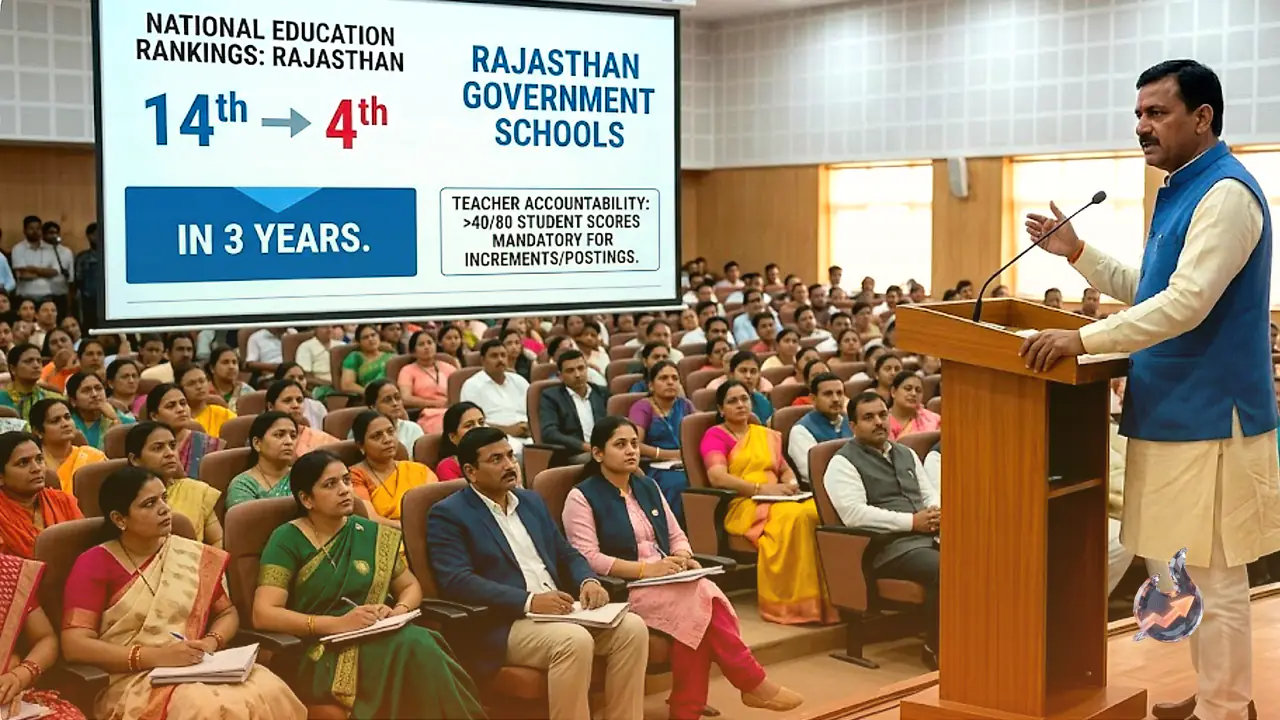 Rajasthan Government Schools Climb to 4th in National Rankings as Minister Holds Teachers Accountable for Student Scores