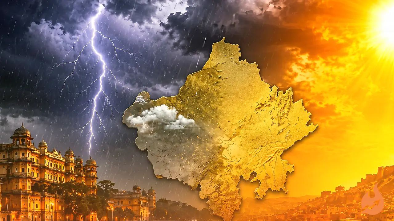 Rajasthan Weather: Stormy Skies in Some Areas, Searing Heat in Others — IMD's 48-Hour Alert From Jaisalmer to Jaipur