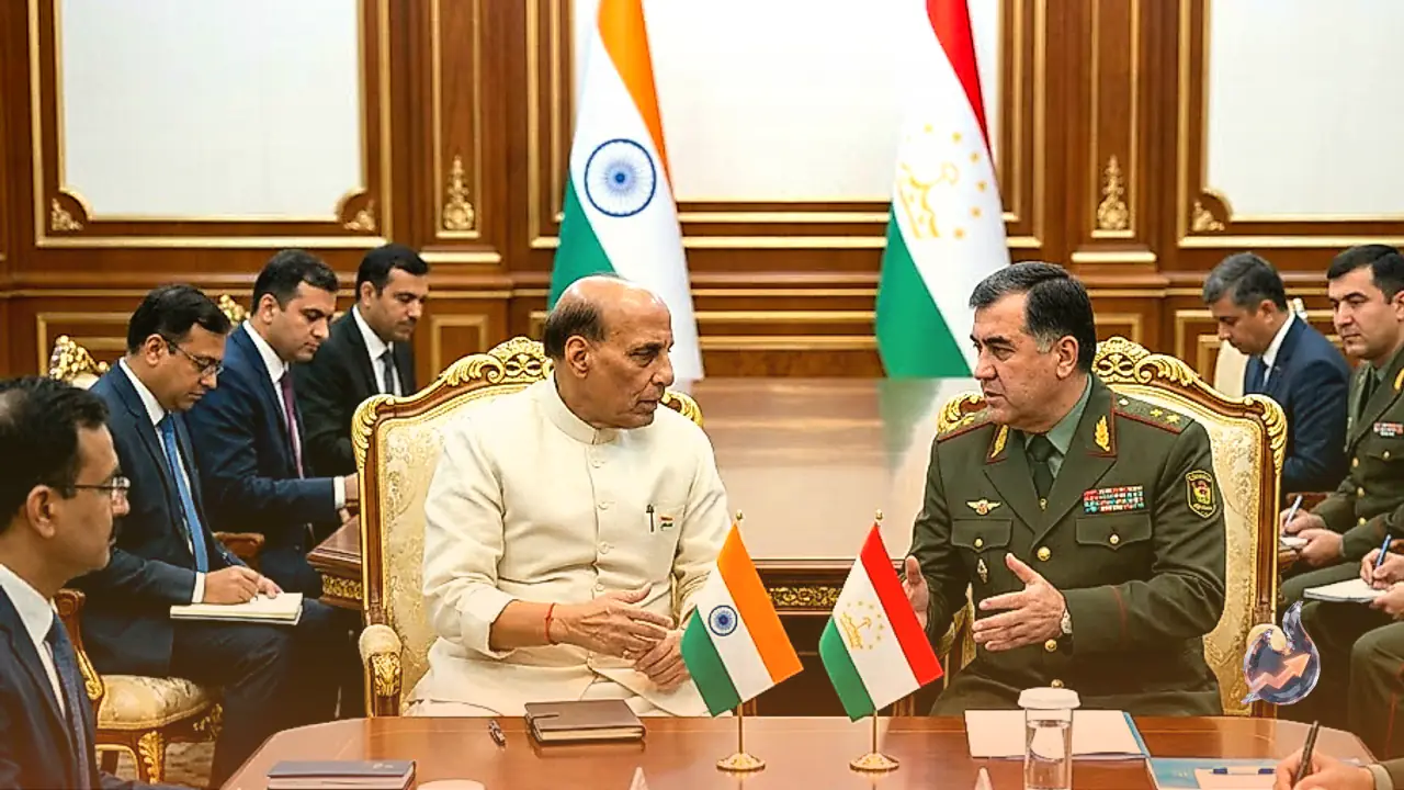 Rajnath Singh Meets Tajikistan Defence Minister in Dushanbe to Strengthen Bilateral Ties
