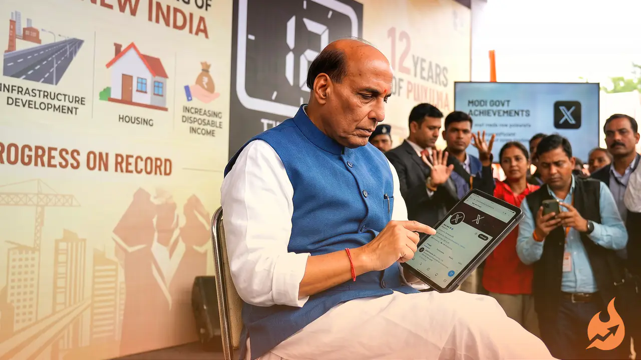 रक्षा मंत्री Rajnath Singh ने X पर गिनाई मध्यम वर्ग की 12 साल की तरक्की, बताया मोदी सरकार की बड़ी उपलब्धि