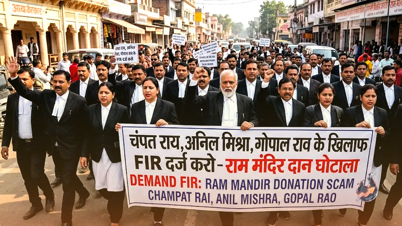 Ayodhya lawyers escalate protest, demand FIR against three Ram temple trust officials in donation scam