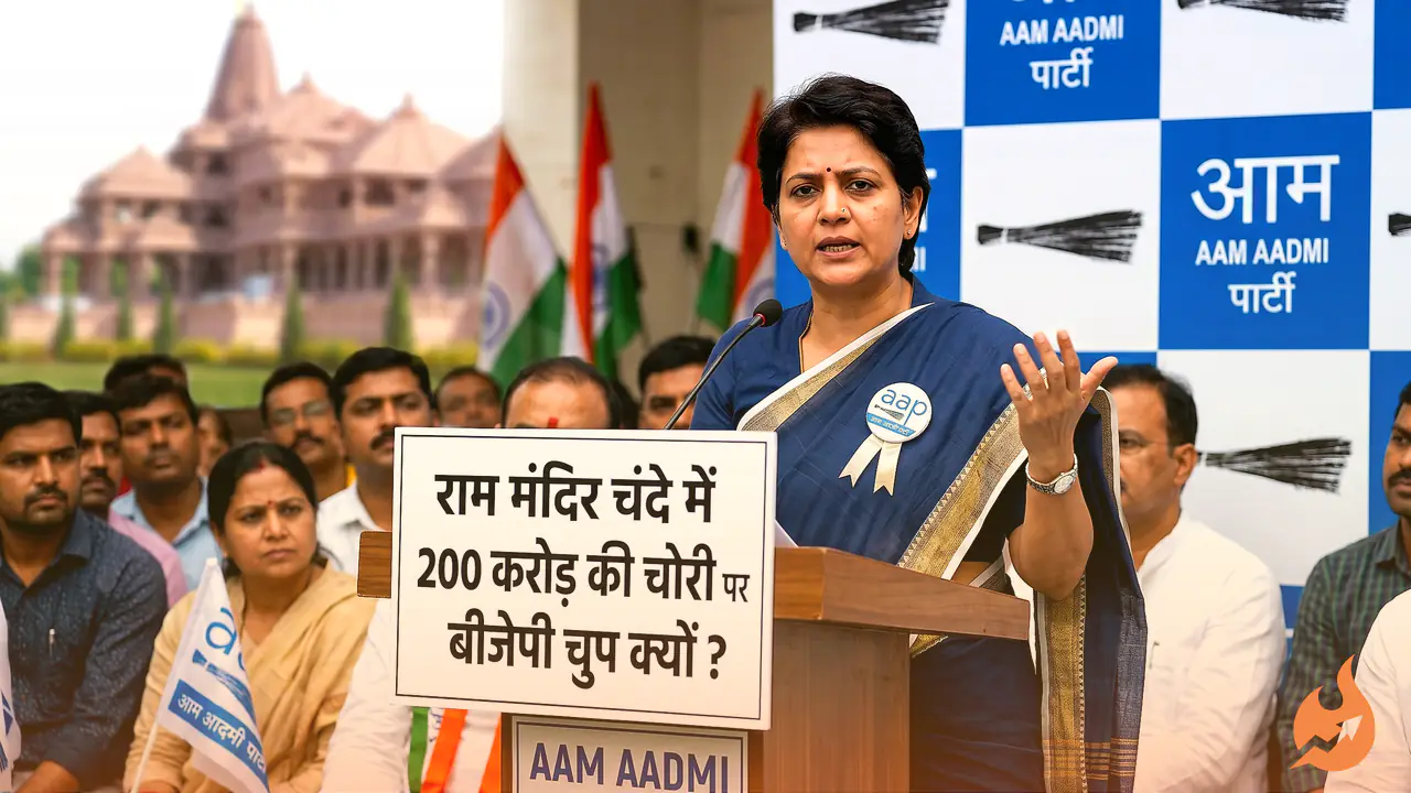 राम मंदिर के चंदे में '200 करोड़ की चोरी' का आरोप, AAP ने भाजपा को घेरा