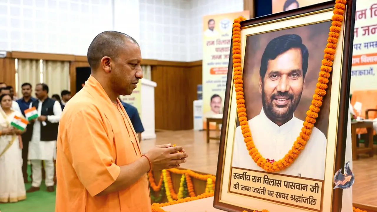 Ram Vilas Paswan's Birth Anniversary Draws a Tribute From Yogi Adityanath on X