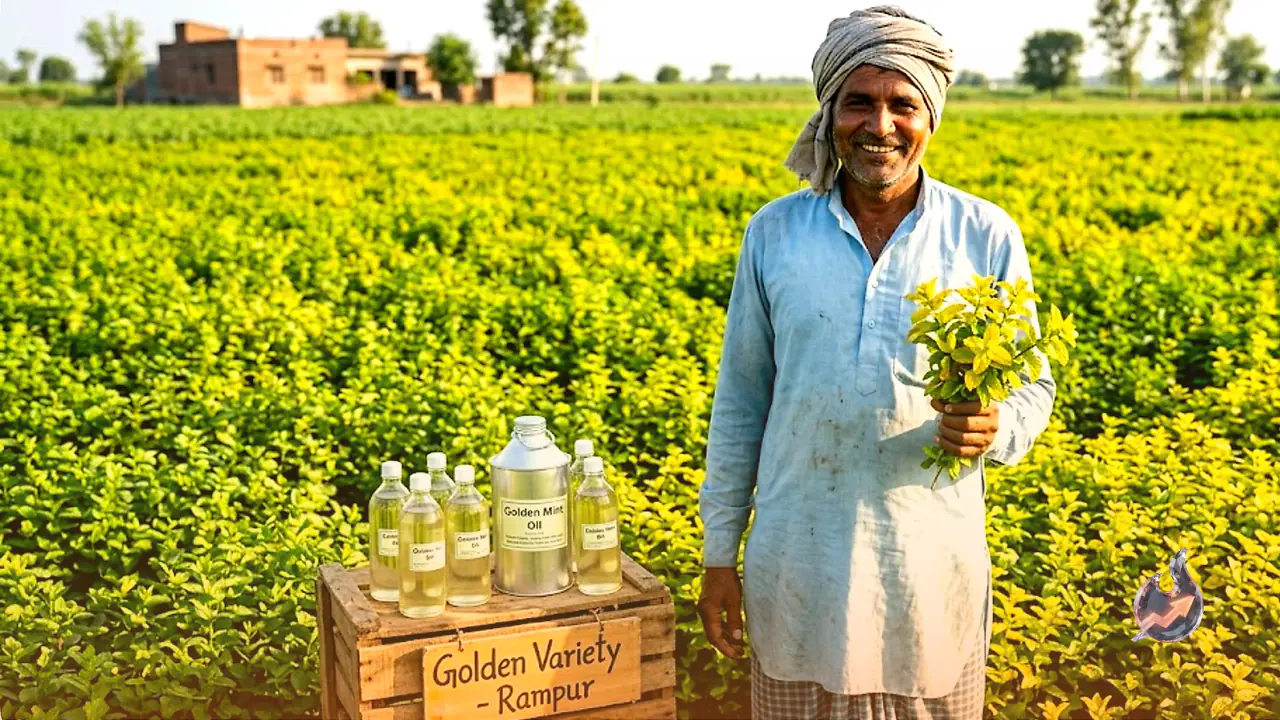 How a Rampur Farmer Doubled His Mint Oil and Profit With a 6-Acre Golden Variety Crop