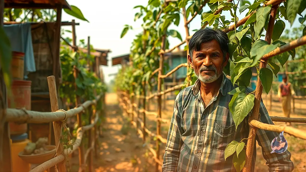 Ranchi Farmer Dilip Shares Smart Trellising Method Using Bamboo and Ropes for Spotless Bean Crops