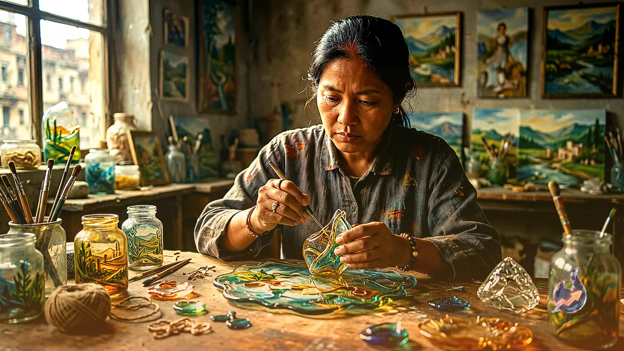 55-Year-Old Anita Turns Glass Painting Hobby Into Business in Ranchi, Selling Artwork up to Rs 10,000