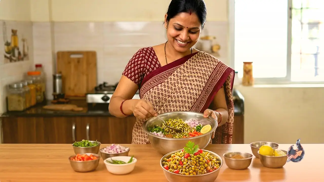 Boost Your Protein and Aid Weight Loss With This Quick Two Step Sprouted Green Gram Chaat Recipe