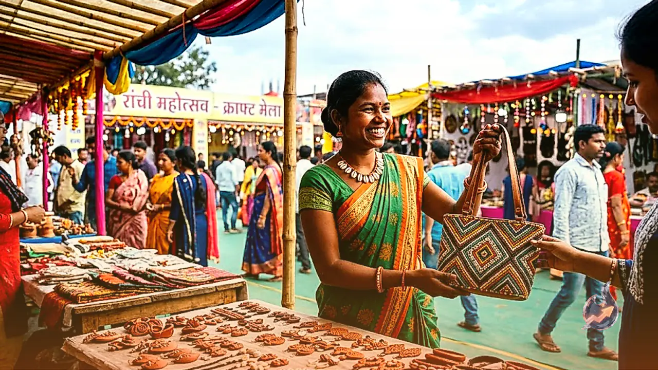 Festive Market in Ranchi Highlights Designer Handbags and Earthen Jewelry