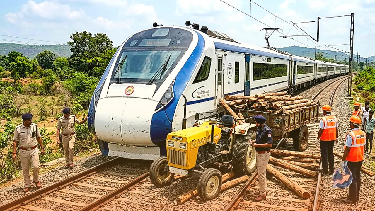 Ranchi Patna Vande Bharat Express collides with tractor in Hazaribagh