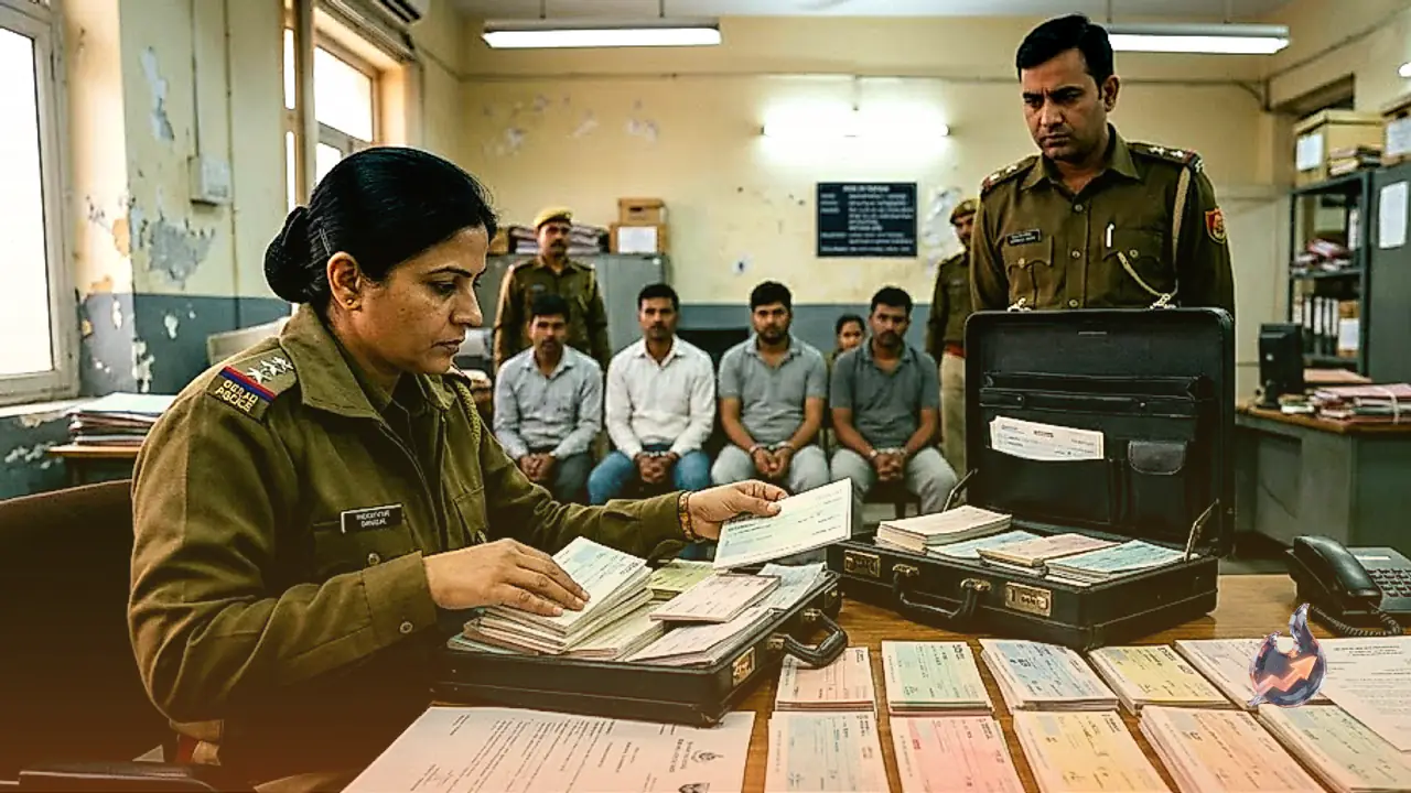 Massive 83 Crore Cyber Fraud Network Busted in National Capital, Six Arrested With 109 Checkbooks