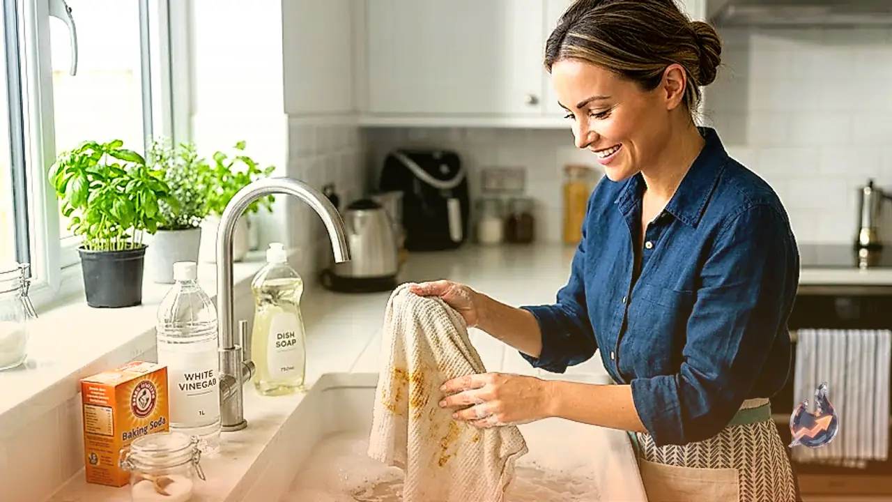 How to Remove Tough Grease and Odour from Kitchen Towels