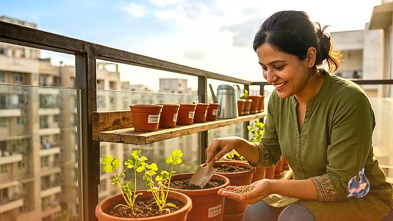 Grow Fresh Organic Coriander in Pots Using Simple Kitchen Seeds in Just Three Weeks