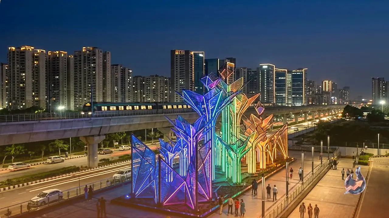 Beyond the Concrete: How Illuminated Landmarks and Thematic Artwork are Redefining Noida's Nightscape