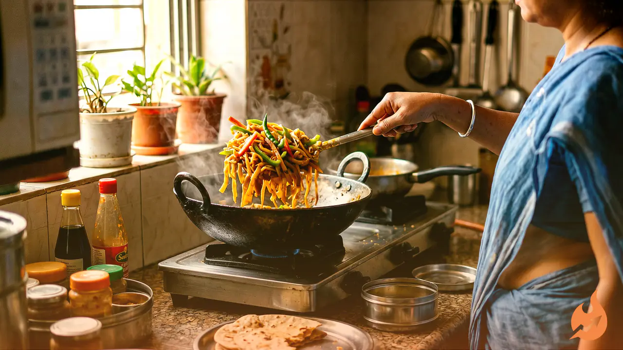 Turn 4 Leftover Rotis Into Spicy Street-Style Roti Noodles — A Smart Hack for Zero Food Waste