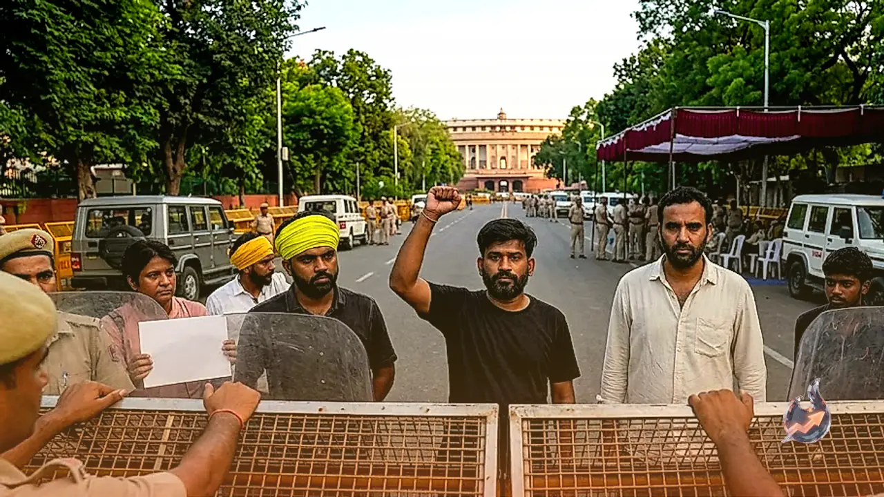 Delhi Tightens Grip on Roads to Parliament as Jantar Mantar Protest Reignites Overnight
