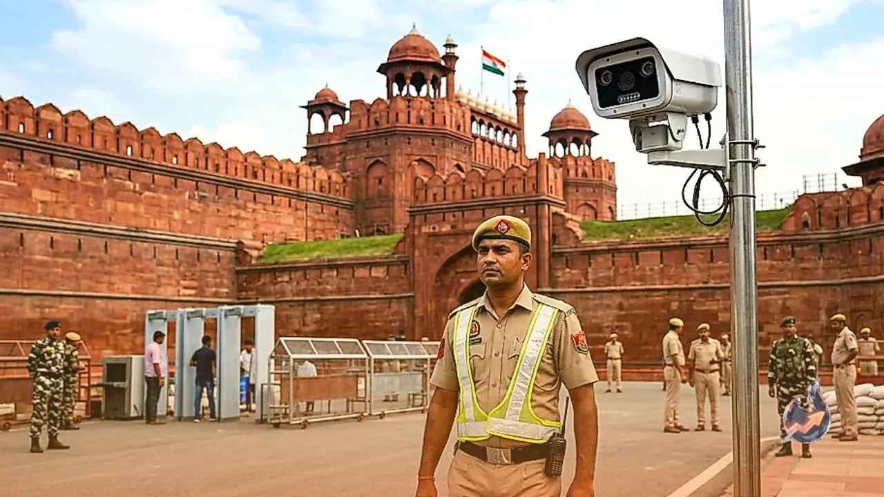 Over 12,000 Police Personnel and 1,000 AI Cameras Deployed at Red Fort as Delhi Goes on High Alert Ahead of Independence Day