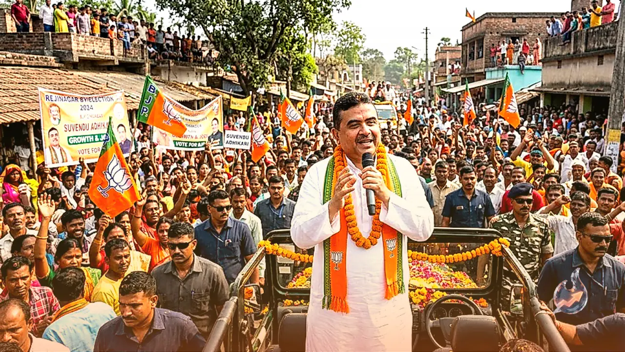 Chief Minister Suvendu Adhikari Campaigns in Rejinagar By-Election, Focuses on Growth and Jobs
