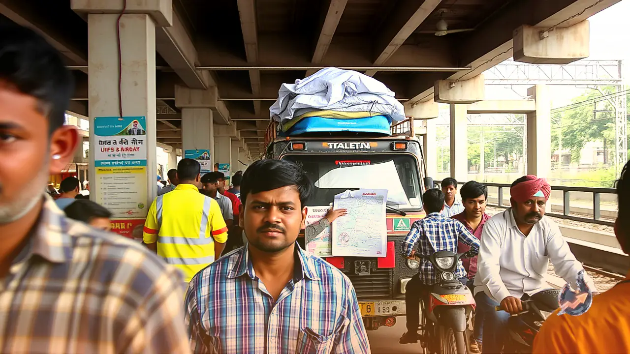 Relying on digital maps proves costly in Vadodara as loader vehicle gets stuck in railway underpass causing massive traffic jam
