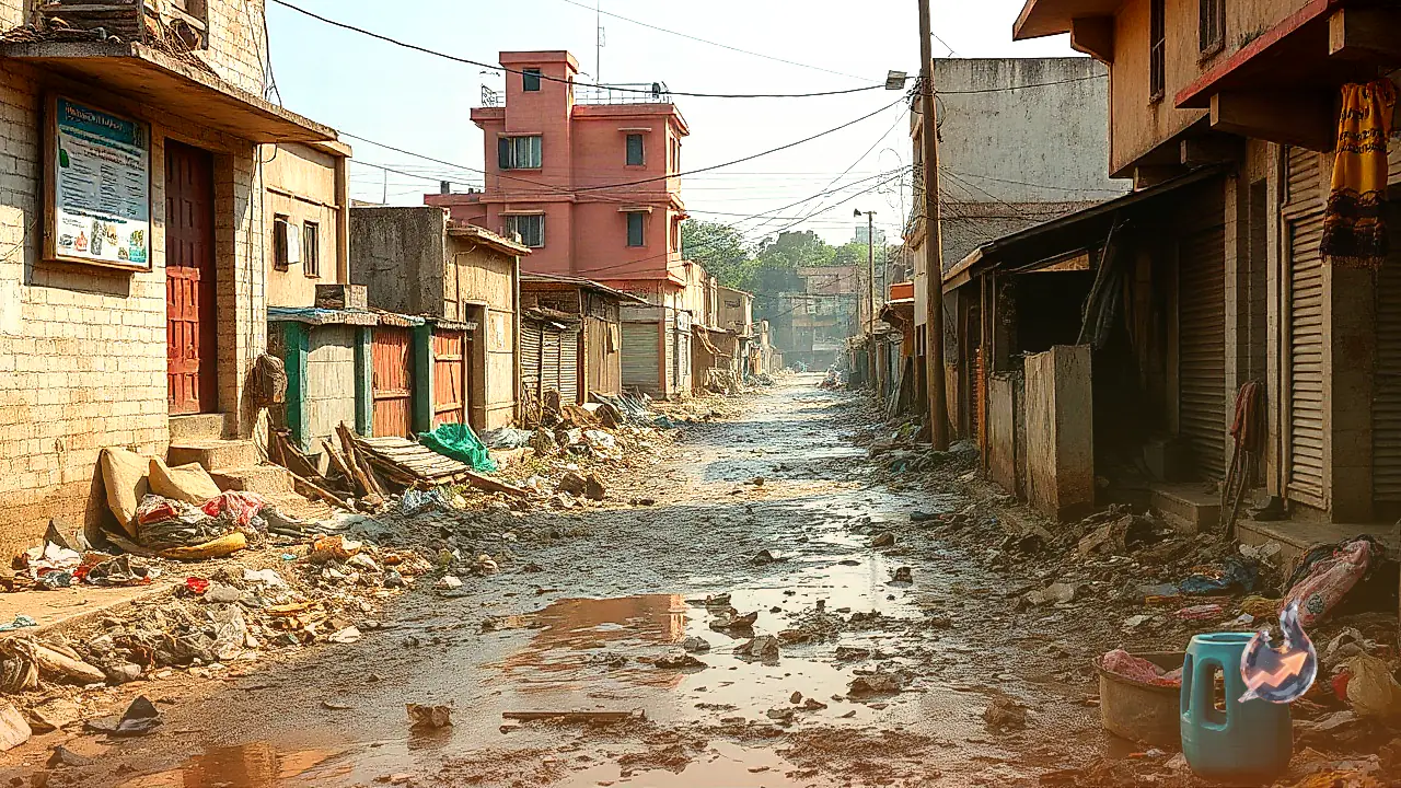 Residents Suffer Amid Choked Drains and Filth in Kothiwal Nagar, Moradabad