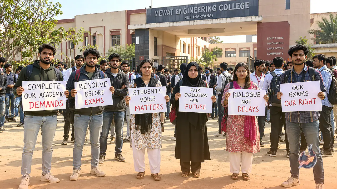Resolution Efforts Fall Through at Mewat Engineering College in Nuh as Student Agitation Continues Ahead of Semester Exams