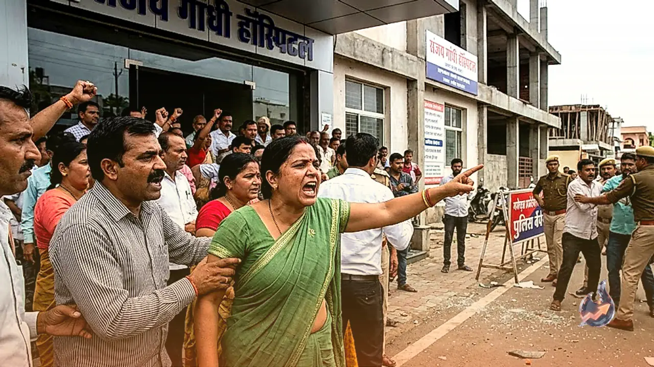 Tragic accident in Rewa: Patient dies after getting trapped in private hospital lift, family stages violent protest