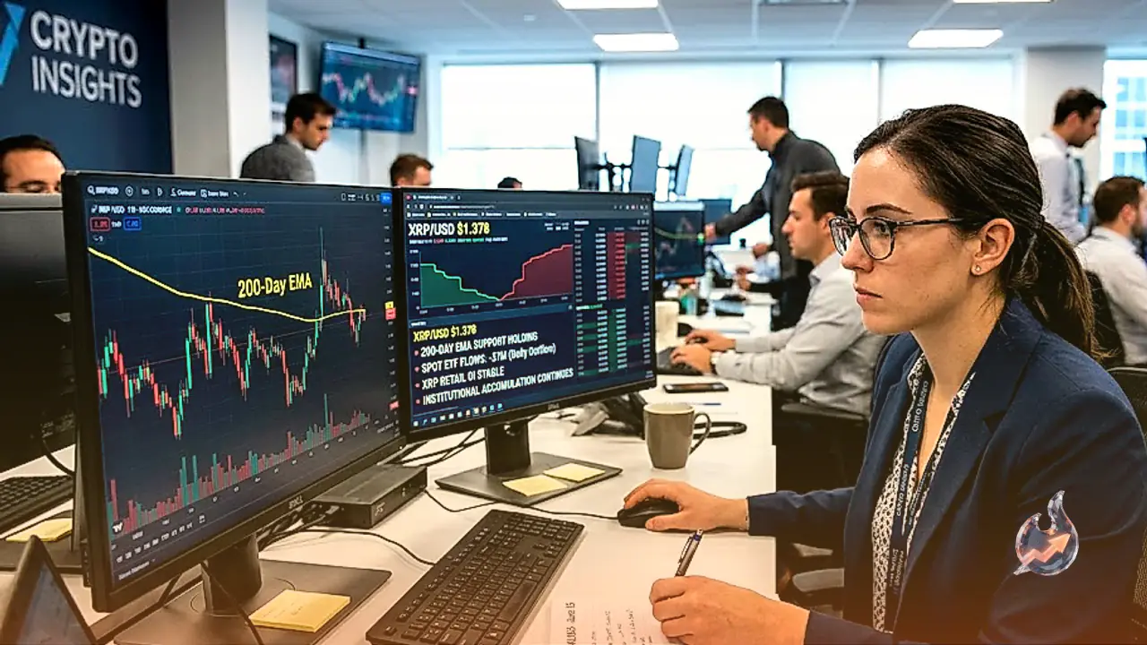 XRP Holds Crucial 200-Day EMA Support Near $1.38 as Spot ETF Outflows Intercept Inflow Streak