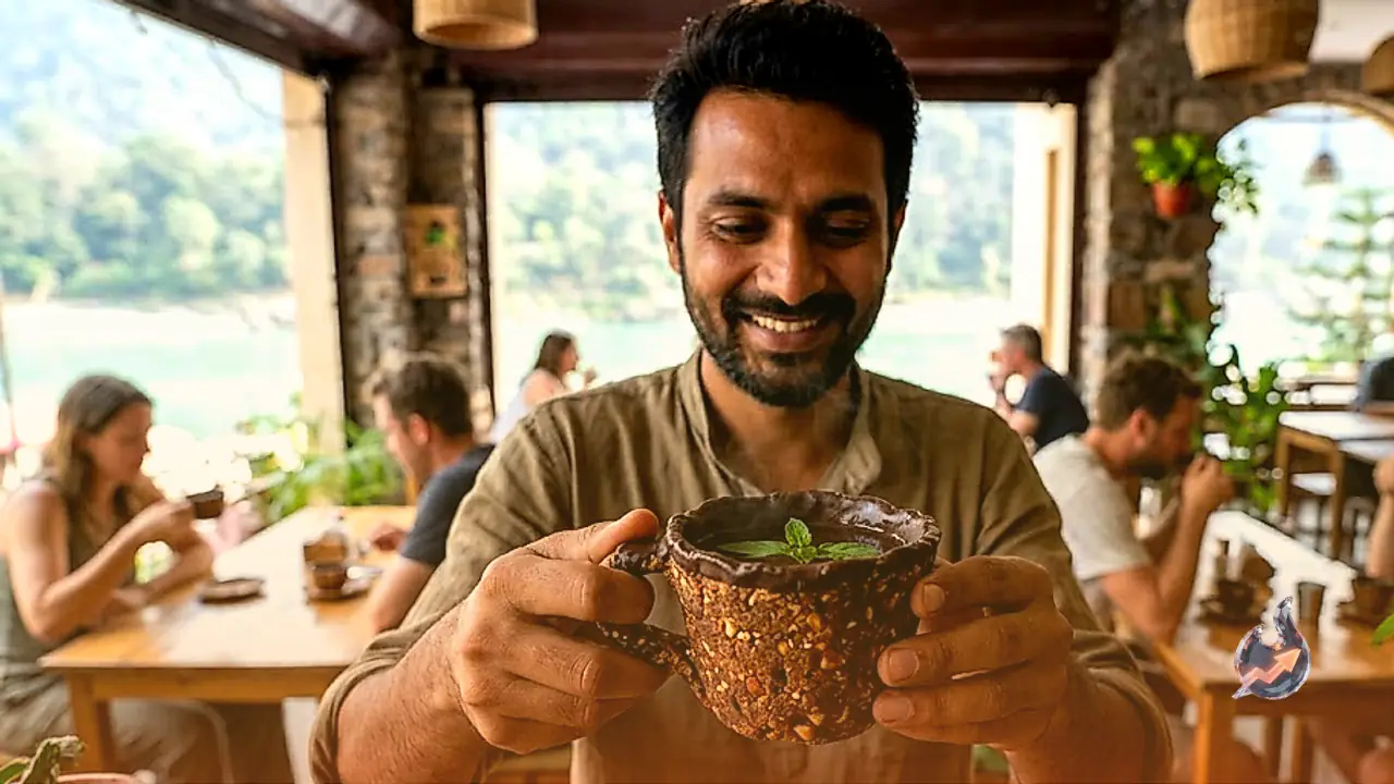 Rishikesh Cafe Serves Tulsi Tea in Edible Chocolate Coated Cups to Tackle Plastic Waste