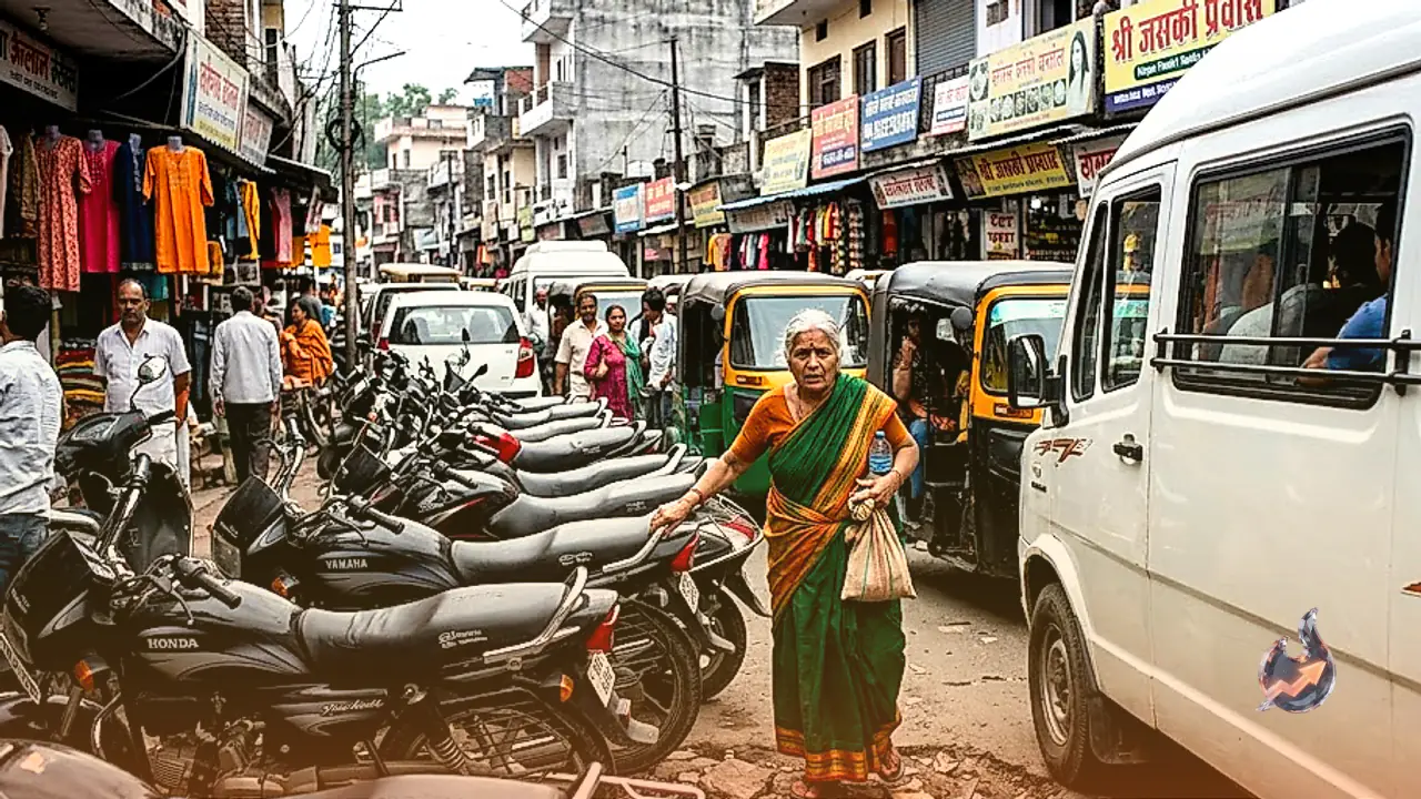 Rush of Vehicles and Illegal Parking Paralyse Rishikesh Triveni Ghat Road Threatening Pedestrians