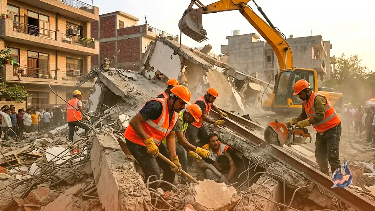 Under-Construction Building Collapses in Delhi's Rohini, Several Trapped Including Property Owner Rahul Dua