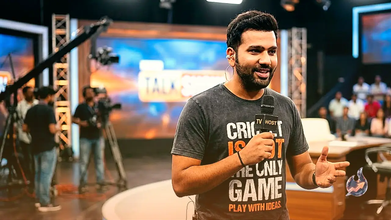 Rohit Sharma debuts as TV host, sparks online chatter with a controversial T-shirt message