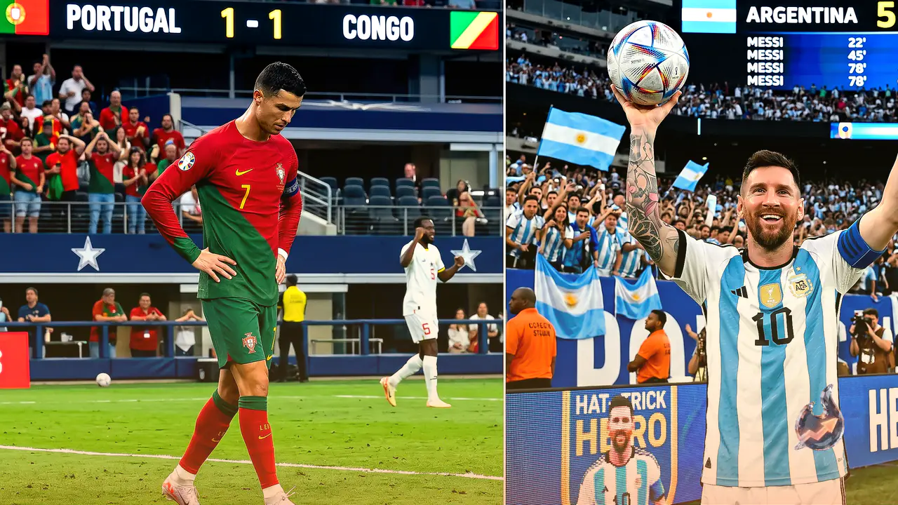 Ronaldo's Sixth World Cup Opens Flat as Congo Hold Portugal to 1-1, While Messi Marks the Same Milestone With a Hat-Trick