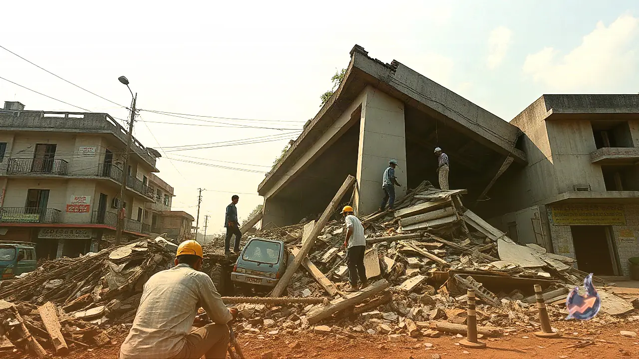 Roof Collapse in Bharatpur Store Traps Three Workers During Lunch, Two Critical
