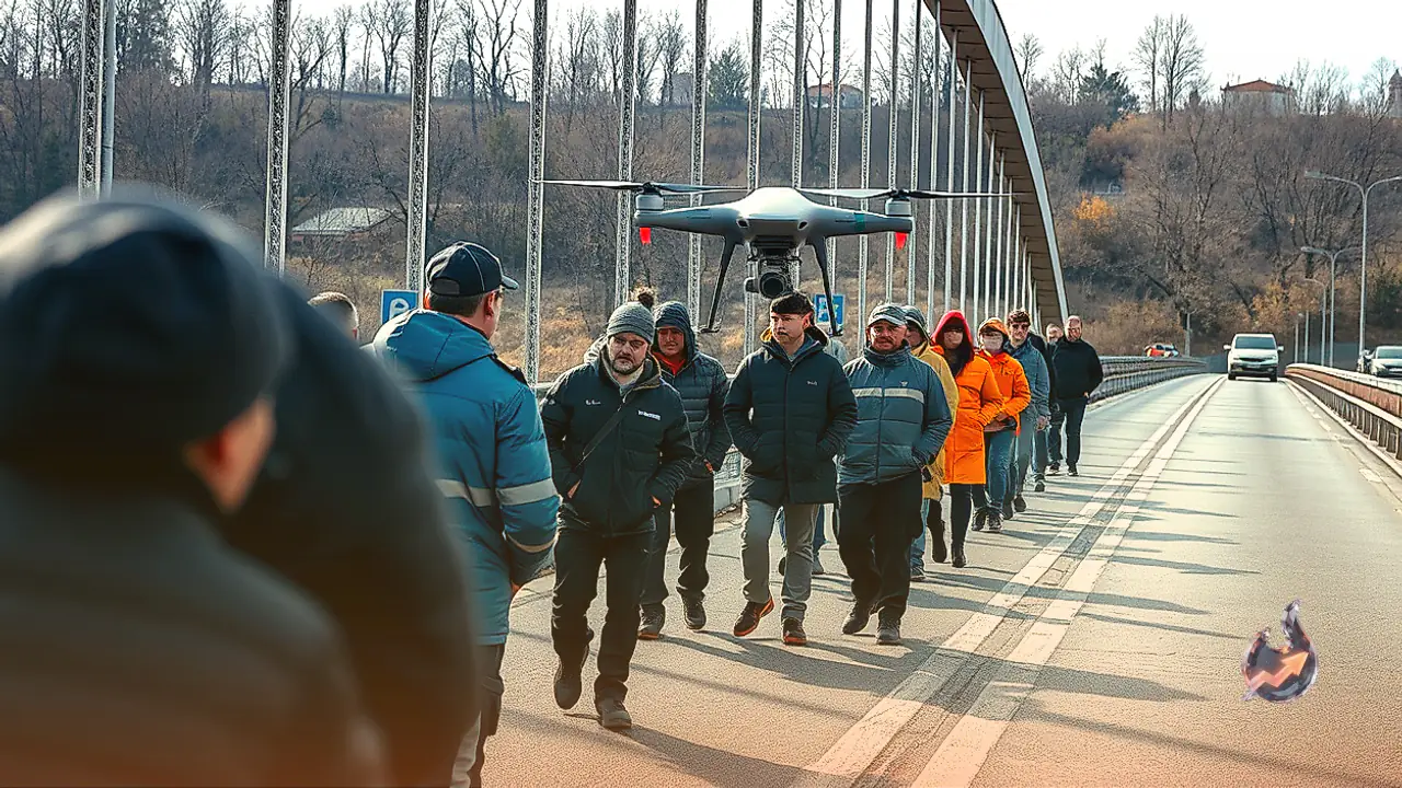 Russian Drone Strikes Pivnichnyi Bridge in Kyiv During Surprise Visit by German Chancellor