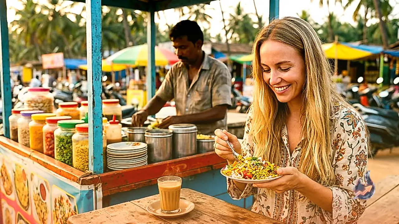 Russian Tourist Skips Pani Puri in Goa Only to Fall in Love with Bhelpuri and Chai