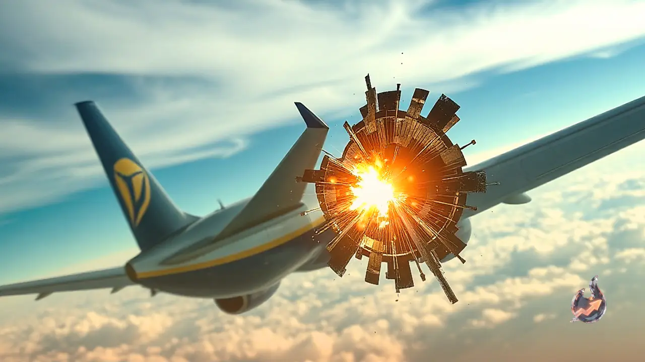 Mid-Air Terror on Ryanair Flight as Exploding Engine Fan Shatters Window and Sucks Passenger Outward