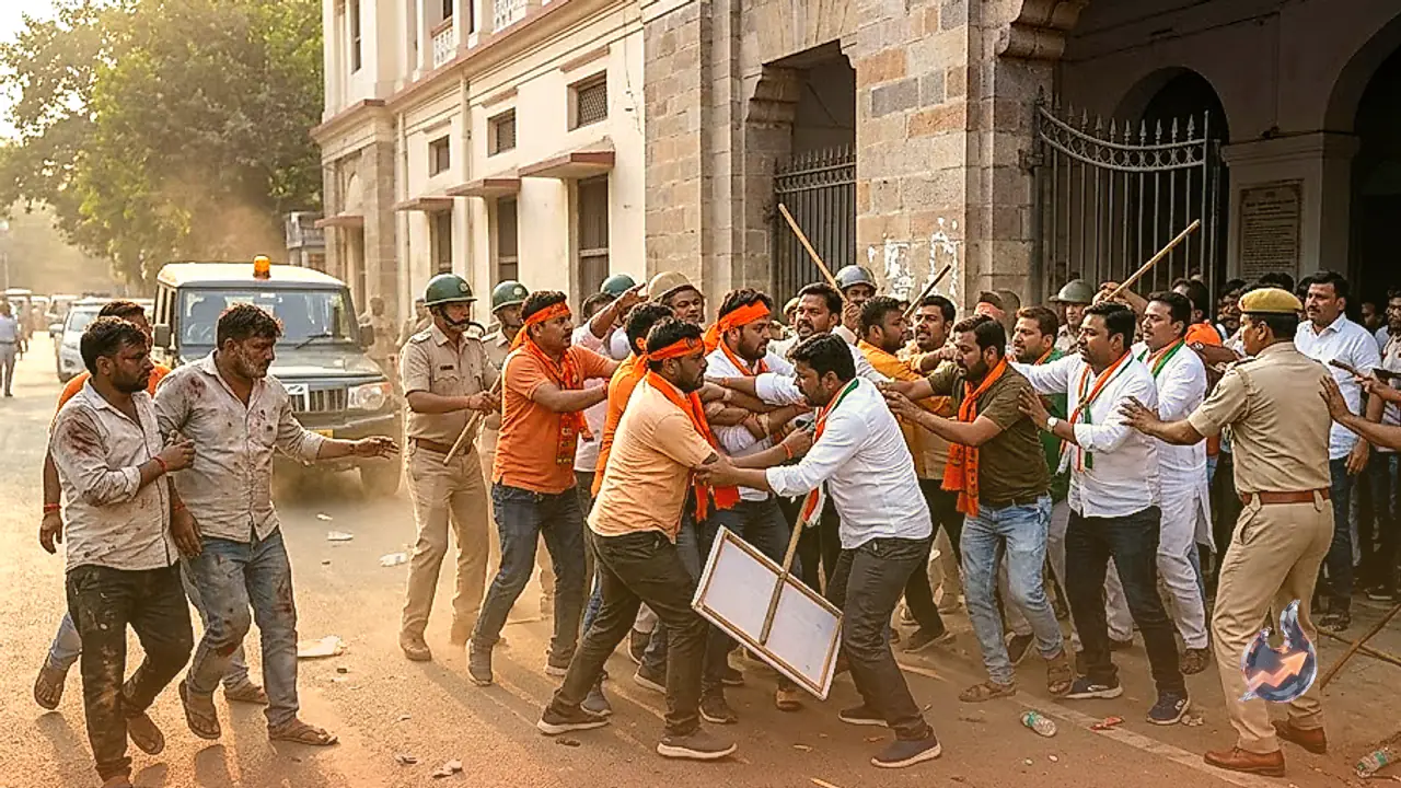 Violent Clashes Erupt at Congress Headquarters in Patna Amid Intensifying NEET Protests