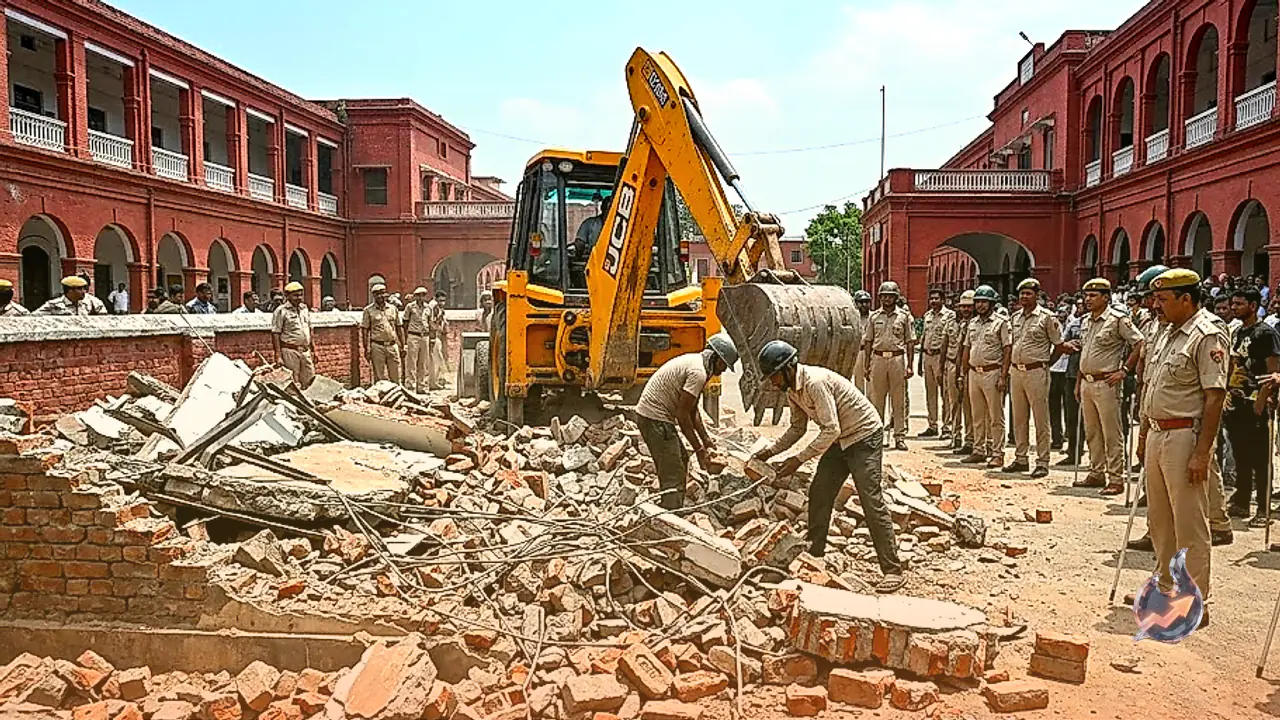 सहारनपुर कलेक्ट्रेट मस्जिद पर प्रशासन का बुलडोजर कार्रवाई, भारी सुरक्षा के बीच हुआ ध्वस्तीकरण