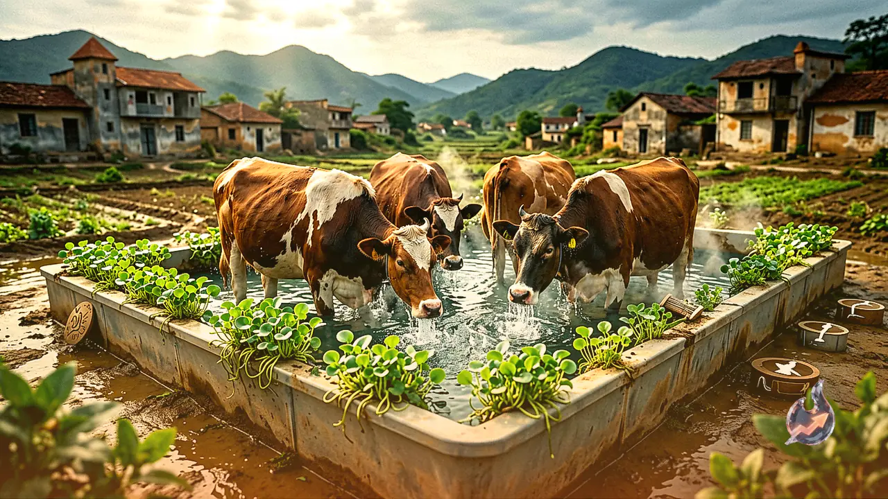 Saharanpur Gaushala Sets Eco Friendly Model by Recycling Cow Cleaning Waste Water Through 11 Chamber Botanical Treatment Plant