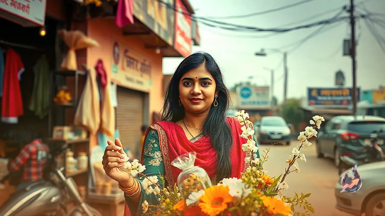 Saharanpur resident Khushi Dhiman turns waste materials and ribbons into a creative bouquet venture using social media training