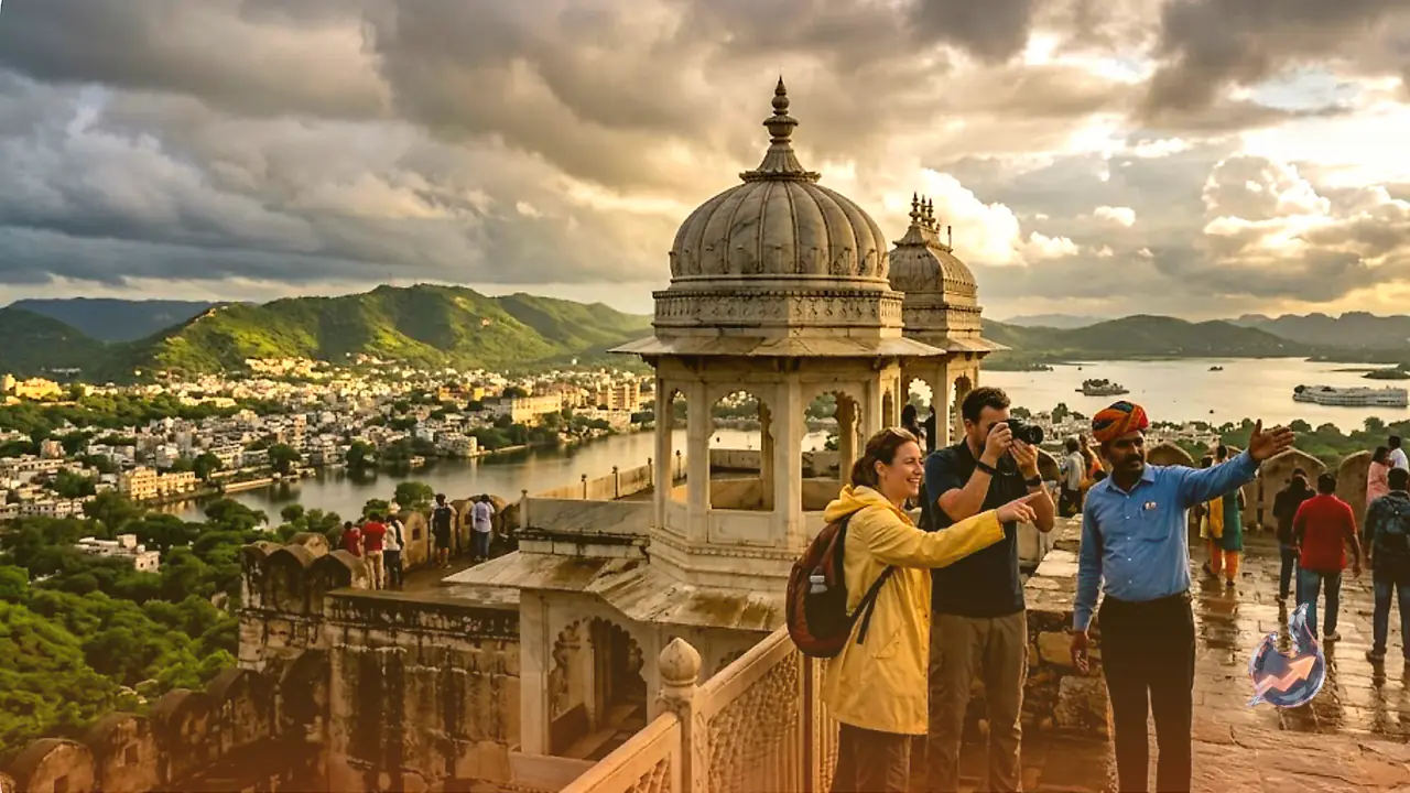 Clouds Over Sajjangarh Palace Help Udaipur Land a Spot on India's Top Monsoon Travel List