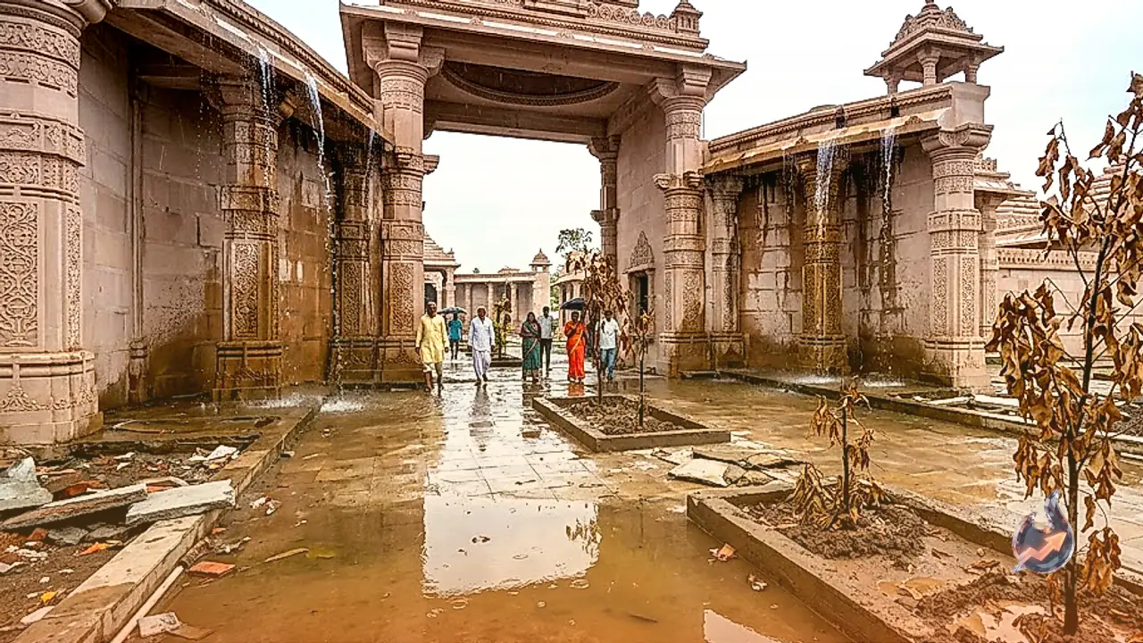 Salkanpur Devi Lok Unveils Shoddy Construction: 97 Crore Project Crumbles in First Monsoon