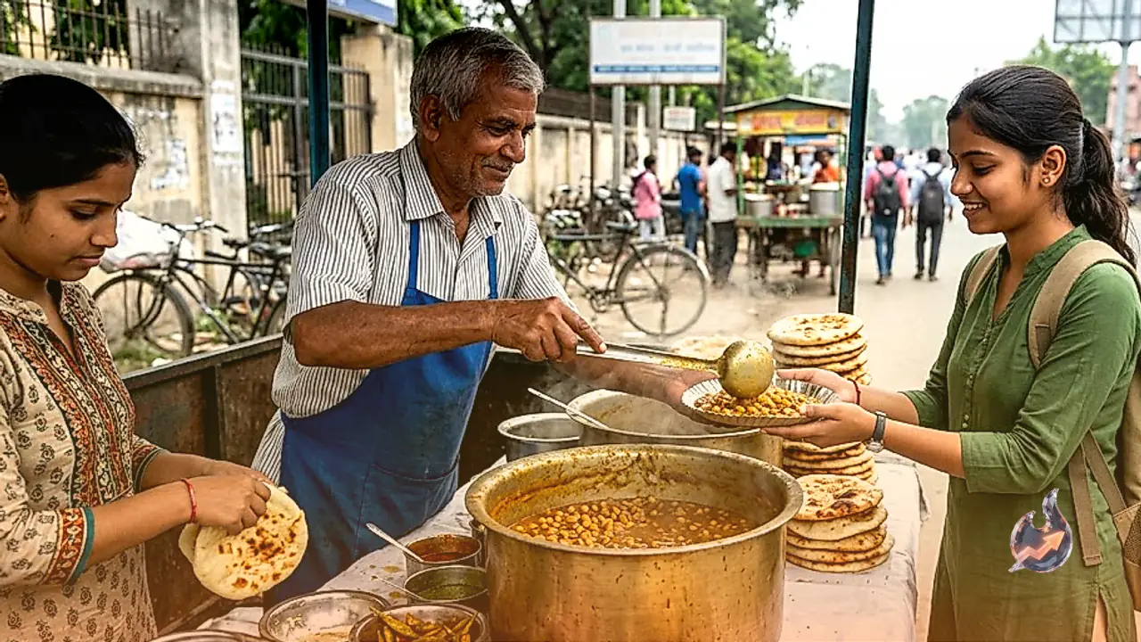 Famous Chole-Kulcha Stall Outside Samastipur College: Authentic Taste for Just ₹30