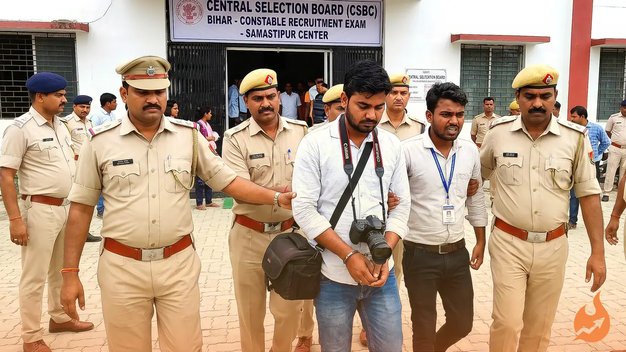 Solver Gang Busted Before Bihar Constable Exam in Samastipur, Four Held Including a Videographer