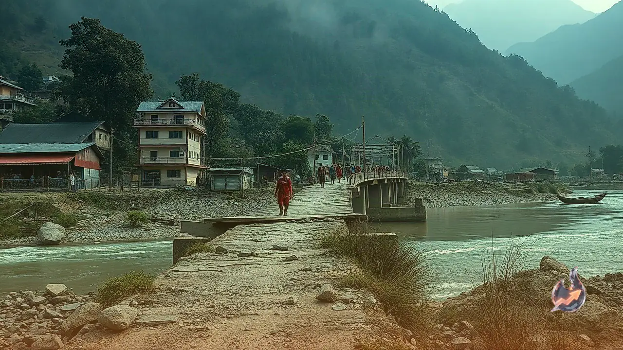 Schoolchildren in Samba's Banav Village Forced to Cross Dangerous River for Education