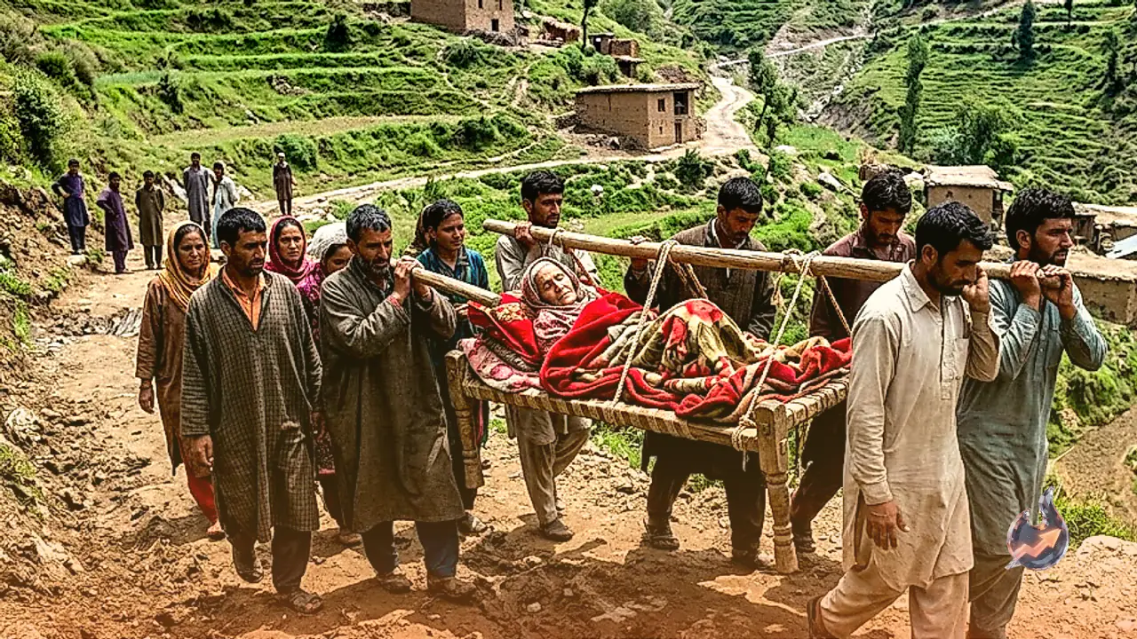 Samba Medical Emergency Exposes Road Deficit As Villagers Carry Patient On Palanquin