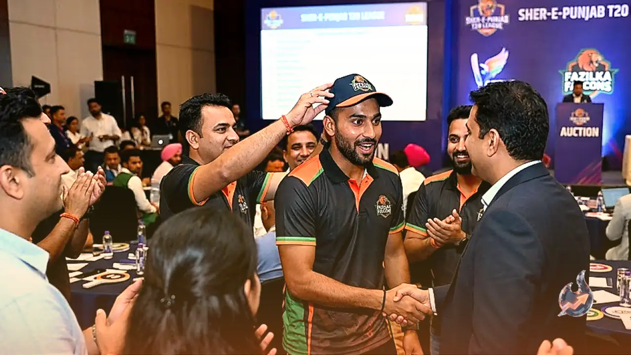 सनवीर सिंह ने नीलामी में चौंकाया, शेर-ए-पंजाब टी20 लीग में बिके सबसे महंगे खिलाड़ी