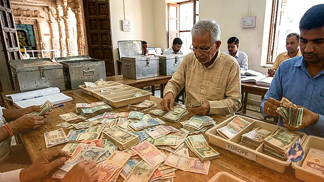 Global Devotion at Sanwaliya Seth Temple as Currencies From Sixty Nations Pour Into Donation Box