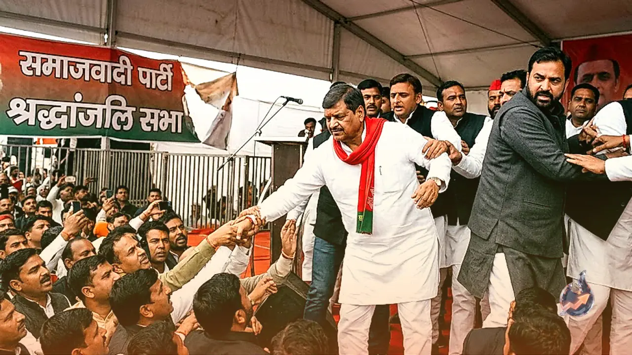 सपा कार्यक्रम में बेकाबू हुई कार्यकर्ताओं की भीड़, मंच छोड़कर पीछे बैठे दो सांसद