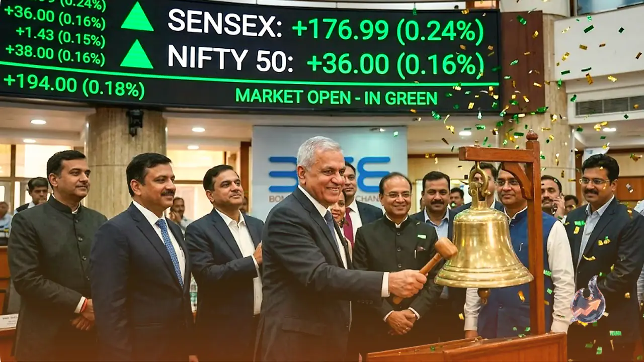 Markets open in green as Sensex climbs 177 points and Nifty edges higher