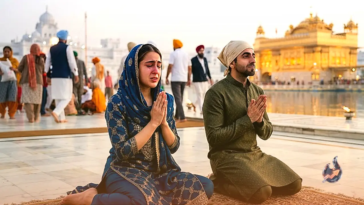 उड़ता तीर रिलीज से पहले स्वर्ण मंदिर में भावुक हुईं सारा अली खान, आयुष्मान खुराना के साथ टेका माथा
